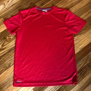 Red workout shirt